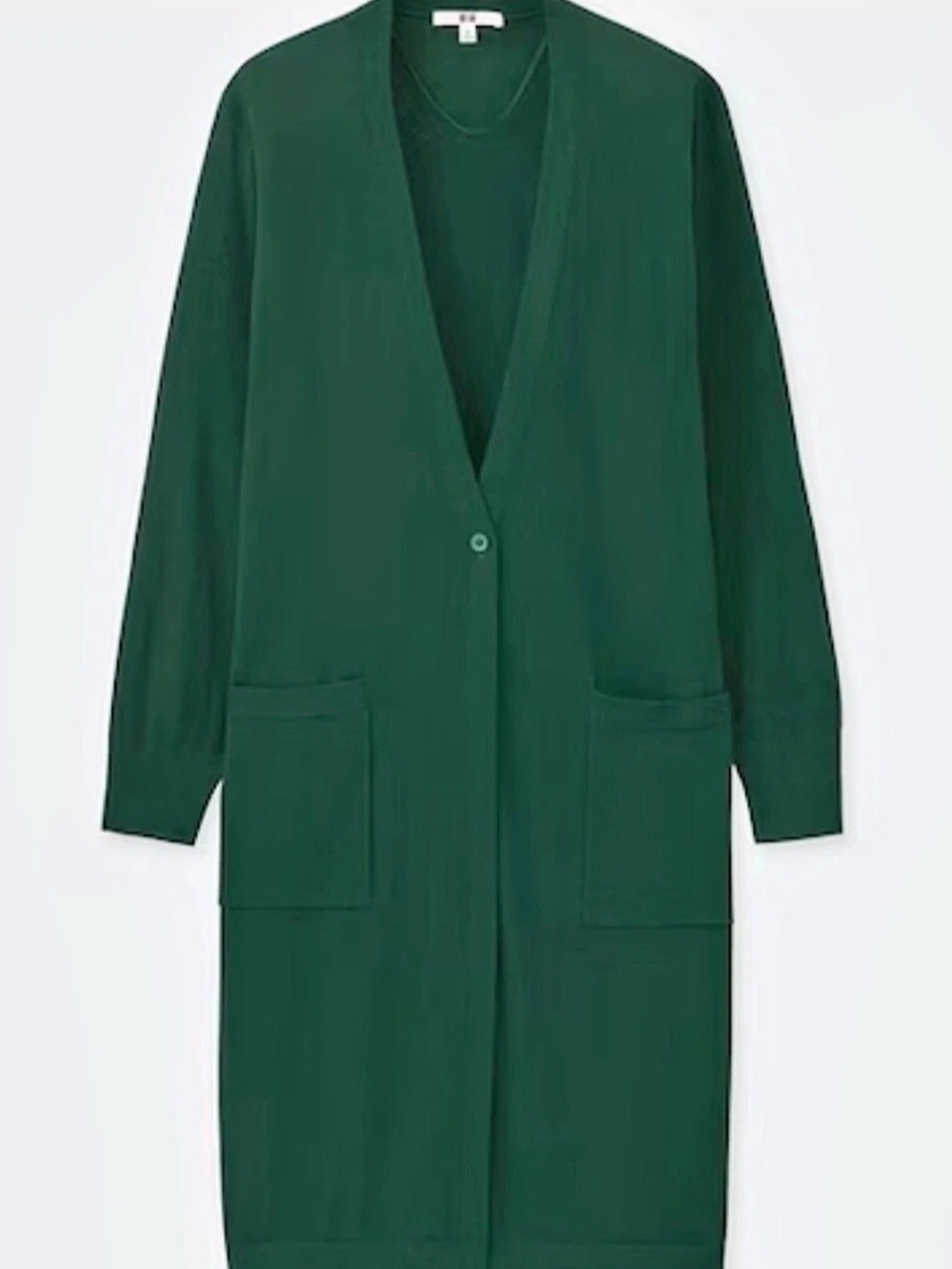 Uniqlo wool Ribbed Long Cardigan Ribbed Long Cardigan in Green Like new